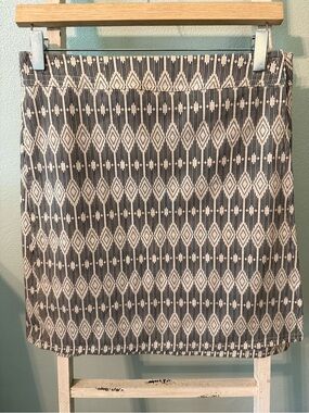 Rip Skirt Hawaii Black Cream Geometric Wrap Skirt Swim Mini Size S